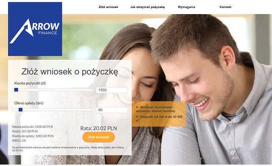 arrow-finance.pl pożyczka gotówkowa